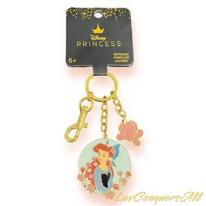 Loungefly Disney The Little Mermaid Princess Ariel Floral Portrait Keychain